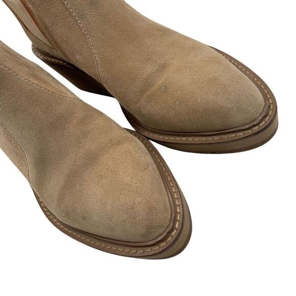 CECELIA Suede Pull On Wedge Boots - Picture 3 of 13